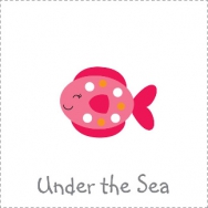 under the sea nautical octopus whale crab seahorse theme